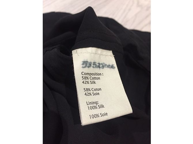Vestido drapeado de seda y algodón negro 3.1 Phillip Lim - vista 4