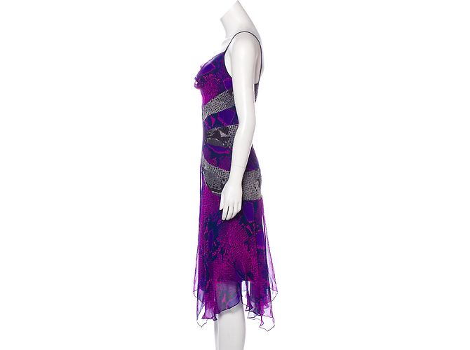 Vestido asimétrico de seda Aleucia Diane Von Furstenberg Multicolor Púrpura - vista 2