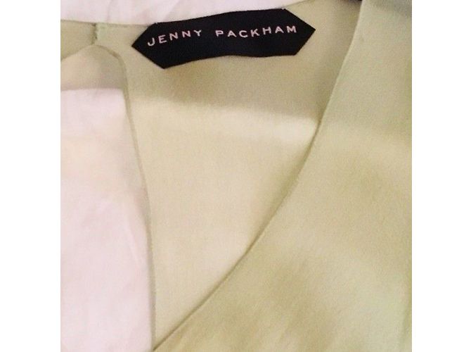 Túnica de gasa de seda Jenny Packham verde turquesa - vista 4