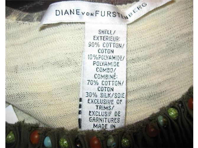 Diane Von Furstenberg Agala Strickkleid mit Perlen khaki - Ansicht 4