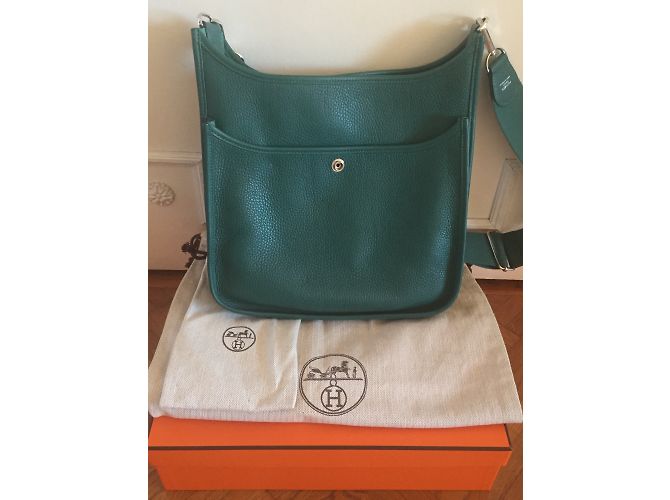 Hermès Evelyne bag 3 AM 29 Verde - vista 6