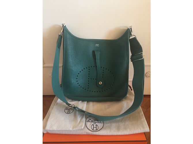 Hermès Evelyne bag 3 AM 29 Verde - vista 7
