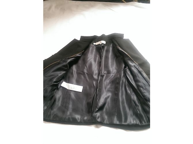 Gerard Darel Jacke aus Wolle und Baumwolle Schwarz - Ansicht 6