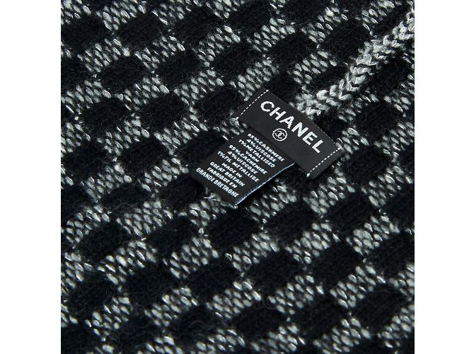 Chanel SCHWARZES GRAUES SILBER KASCHMIR - Ansicht 2