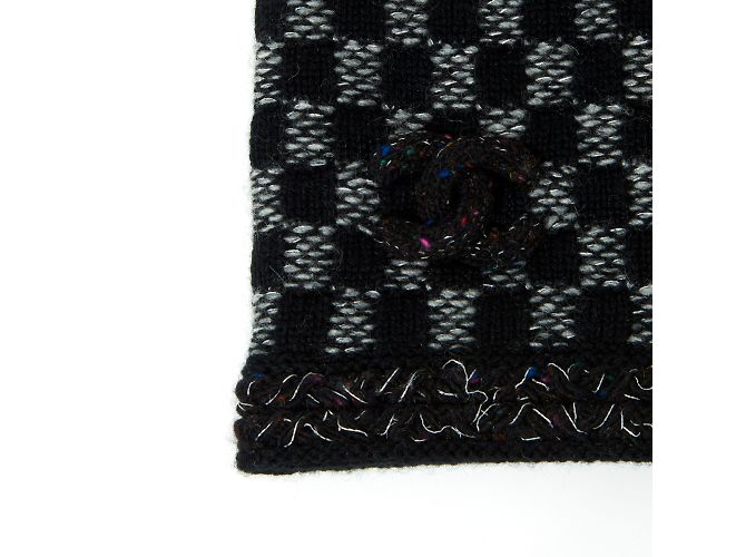 Chanel SCHWARZES GRAUES SILBER KASCHMIR - Ansicht 3