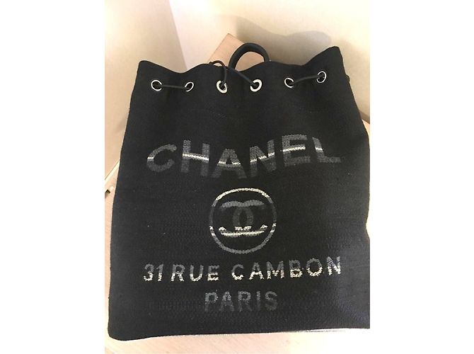 Chanel DEAUVILLE RUCKSACK Marineblau - Ansicht 3