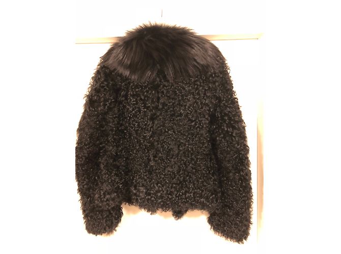 Chaqueta Lanvin de piel negra con bordado de gemas Negro - vista 2