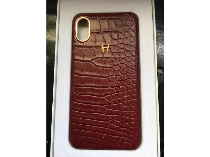 Autre Marque Funda para piel de cocodrilo iPhone X Burdeos - vista 4