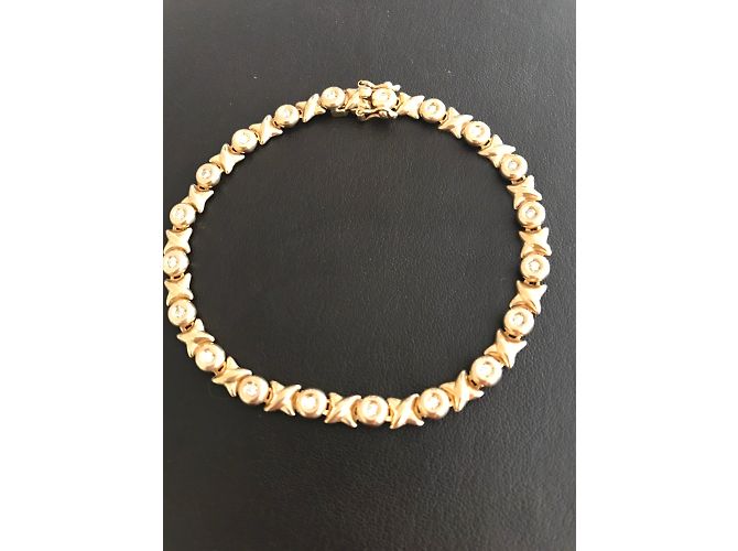 Autre Marque Bracciale linea di diamanti in oro giallo D'oro - vista 3