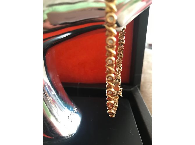 Autre Marque Bracciale linea di diamanti in oro giallo D'oro - vista 6
