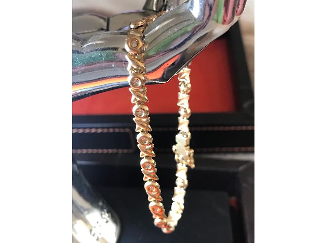 Autre Marque Bracciale linea di diamanti in oro giallo D'oro - vista 7