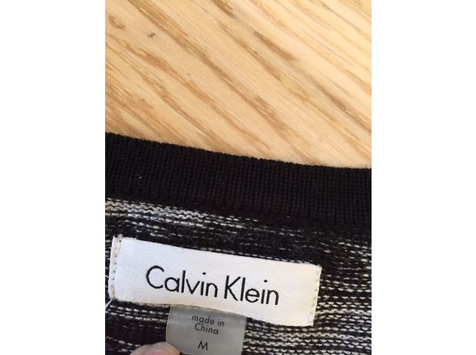 Calvin Klein Kleid Beige Acryl Grösse M - Ansicht 3