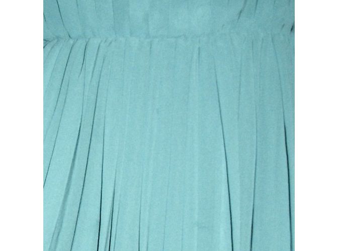 Halston Heritage Trägerloses Kleid mit griechischen Falten Grün - Ansicht 3