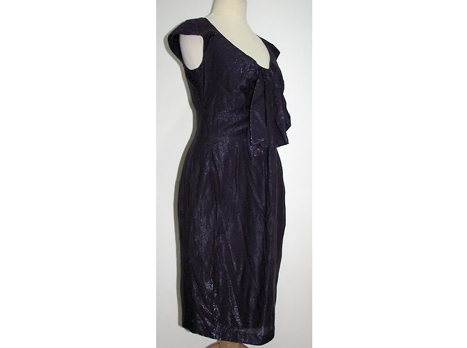 Paul Smith Black lila Kleid mit metallischer Schleife - Ansicht 2