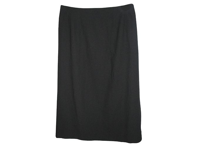 Falda de envolvente de lana negra Aquascutum Negro - vista 2