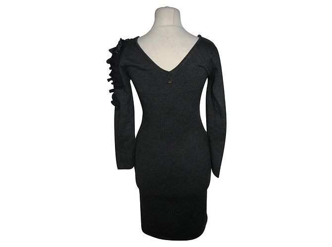 Vestido Escada de punto de seda y algodón gris - vista 2