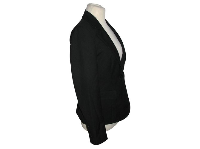 Blazer Ted Baker Negro de Algodón Talla 2 - vista 2
