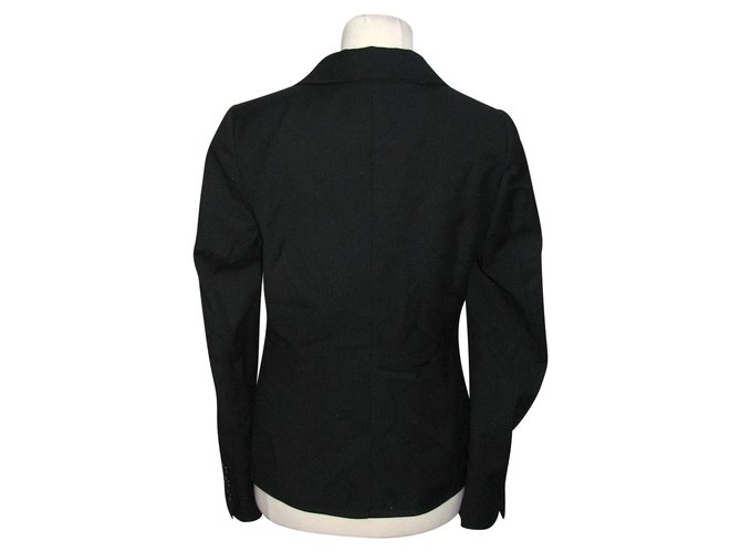 Blazer Ted Baker Negro de Algodón Talla 2 - vista 3