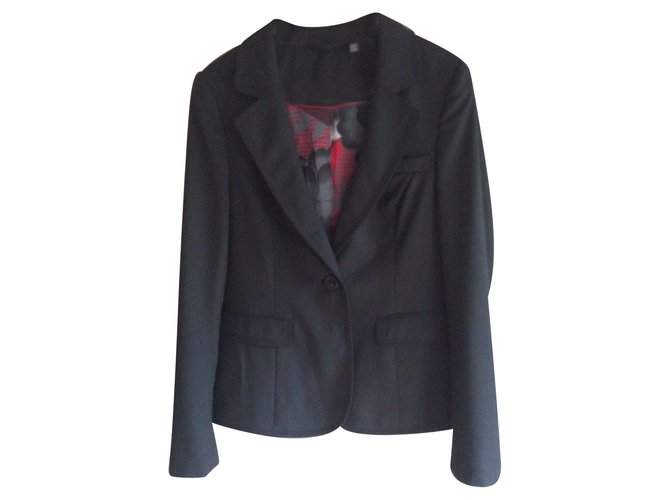 Blazer Ted Baker Negro de Algodón Talla 2 - vista 4