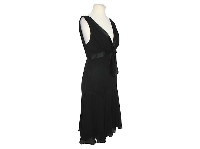 Abito Ted Baker in seta nera chiffon Nero - vista 2