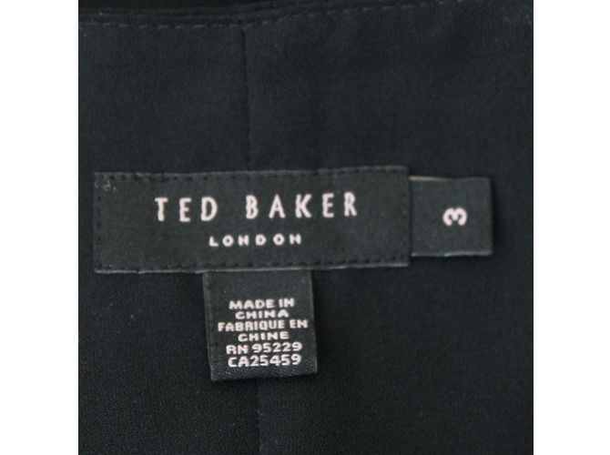 Abito Ted Baker in seta nera chiffon Nero - vista 5