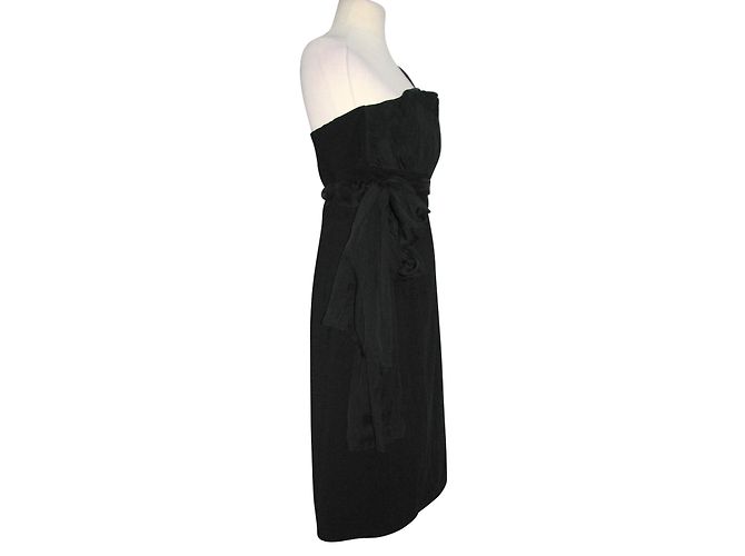 Philosophy Di Alberta Ferretti Ein Kleid aus Seide mit Schultern Schwarz - Ansicht 2