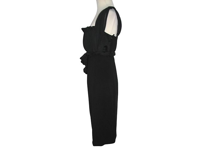Philosophy Di Alberta Ferretti Ein Kleid aus Seide mit Schultern Schwarz - Ansicht 3