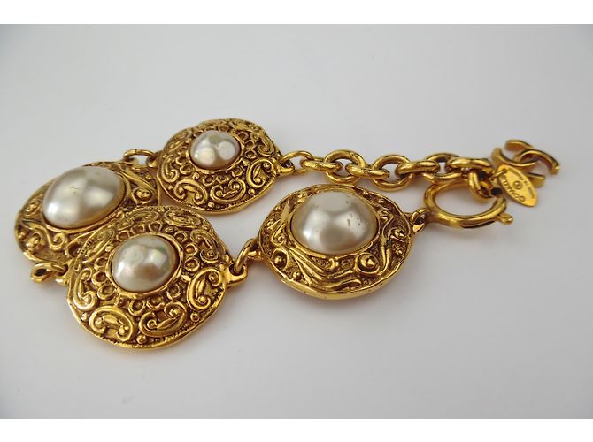 CHANEL Braccialetto a catena con ciondoli COCO D'oro - vista 3