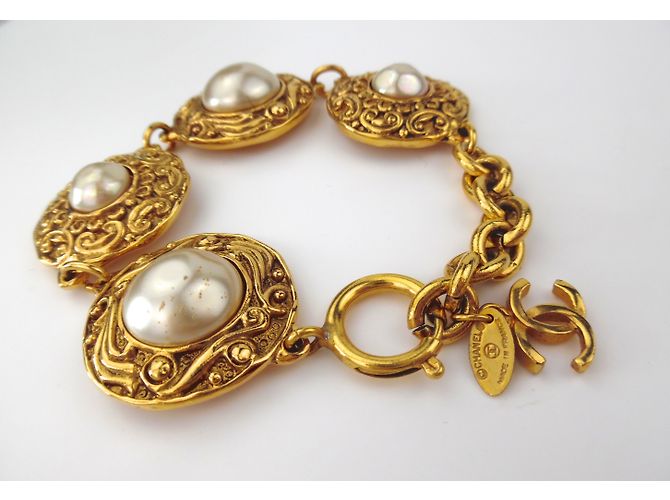 CHANEL Braccialetto a catena con ciondoli COCO D'oro - vista 6
