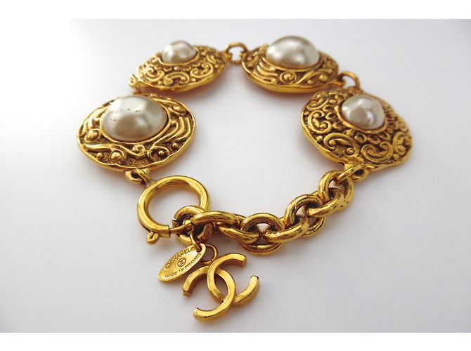 CHANEL Braccialetto a catena con ciondoli COCO D'oro - vista 7