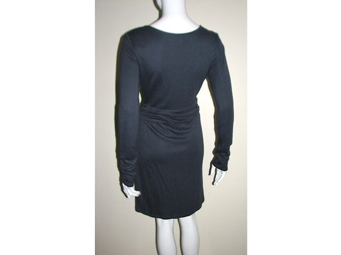 Halston Heritage Drapiertes Kleid Dunkelgrau Anthrazitgrau - Ansicht 3