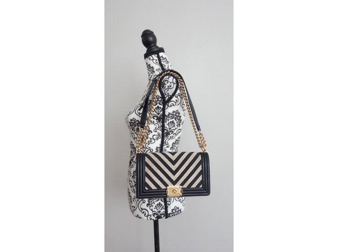 Chanel BOY Negro Beige - vista 11
