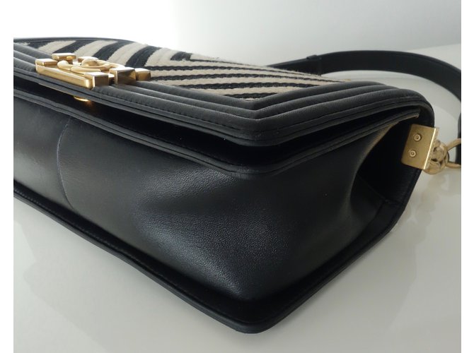 Chanel BOY Negro Beige - vista 14