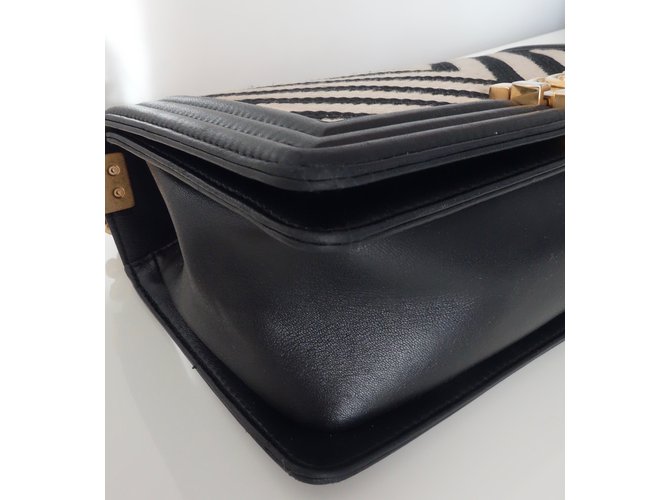 Chanel BOY Negro Beige - vista 15