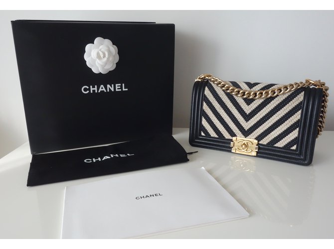 Chanel BOY Negro Beige - vista 9
