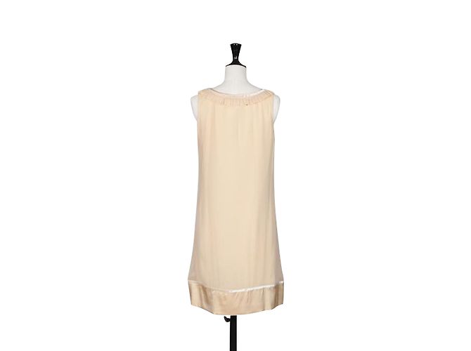 Abito in seta Diane Von Furstenberg Treasa crema e oro D'oro - vista 2