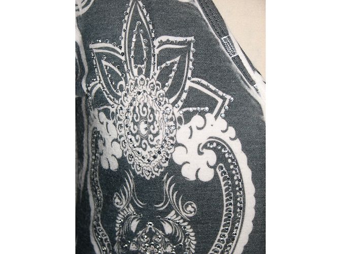 Windsor Kleid Grau mit Strass Blumen Roh - Ansicht 4