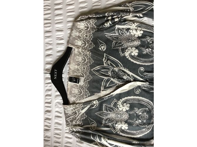 Windsor Kleid Grau mit Strass Blumen Roh - Ansicht 6