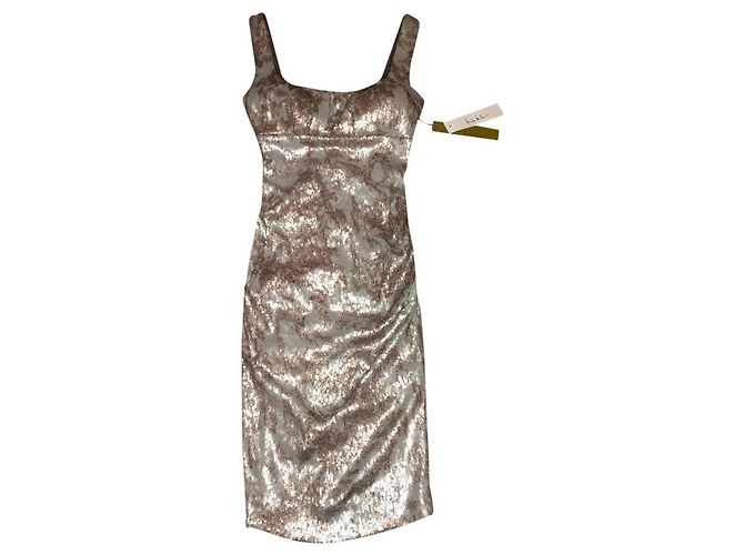Nicole Miller Kleid mit Pailletten Metallisch - Ansicht 4