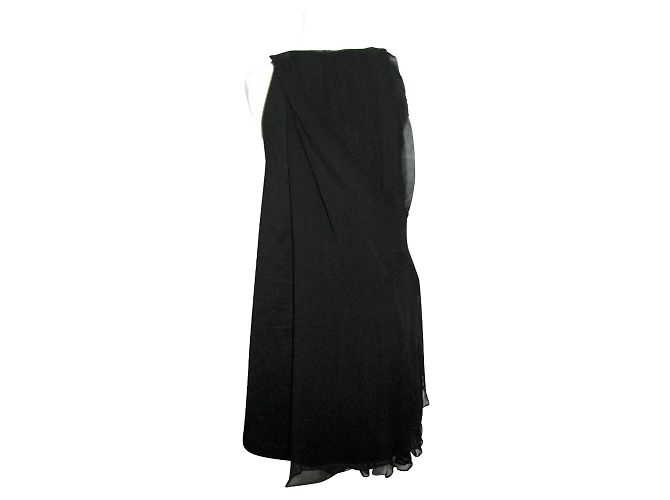 Vestido drapeado Vanessa Bruno de seda e lã com lantejoulas Preto - vista 2