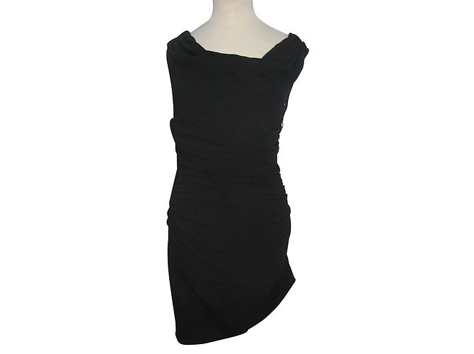 Vestido negro con efecto peekaboo Helmut Lang - vista 2