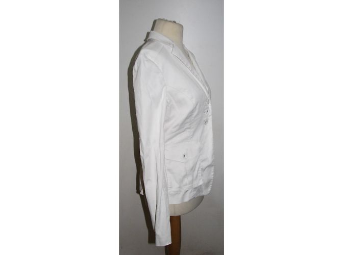 Blazer Diane Von Furstenberg branco de algodão bordado - vista 4