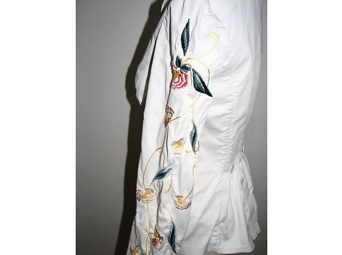 Blazer Diane Von Furstenberg branco de algodão bordado - vista 5