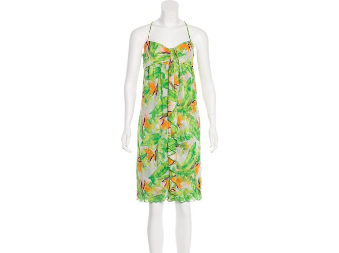 Vestido de seda Didi Diane Von Furstenberg Verde Multicolor Verde claro - vista 2