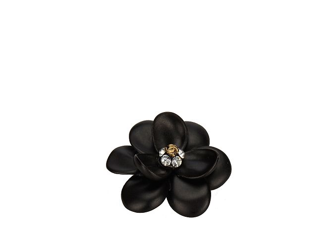Chanel Spilla fiore in metallo Nero - vista 2