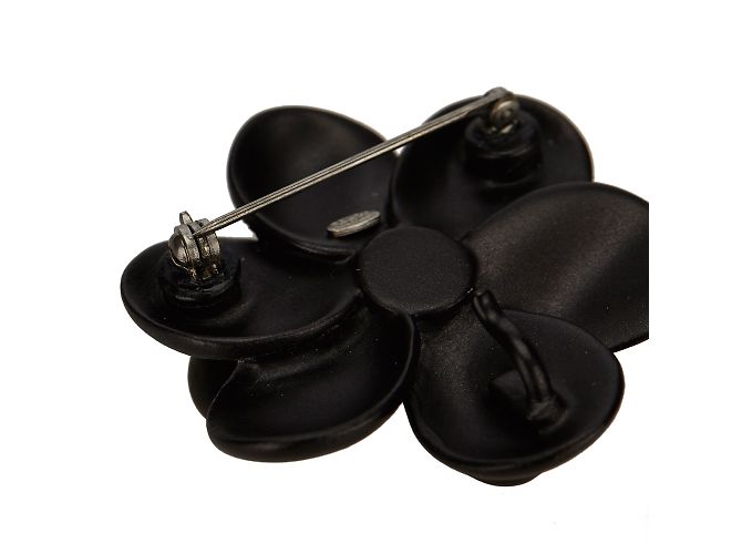 Chanel Spilla fiore in metallo Nero - vista 4