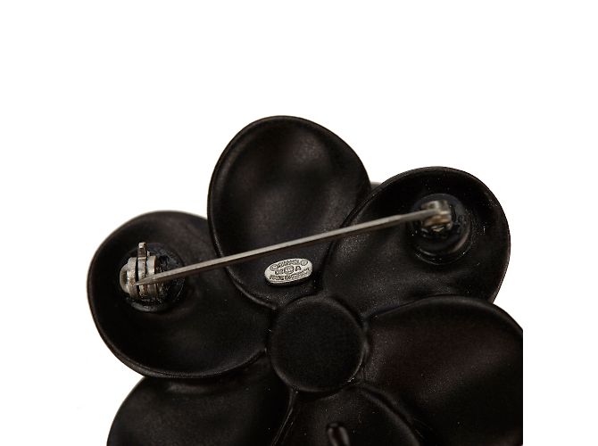 Chanel Spilla fiore in metallo Nero - vista 5