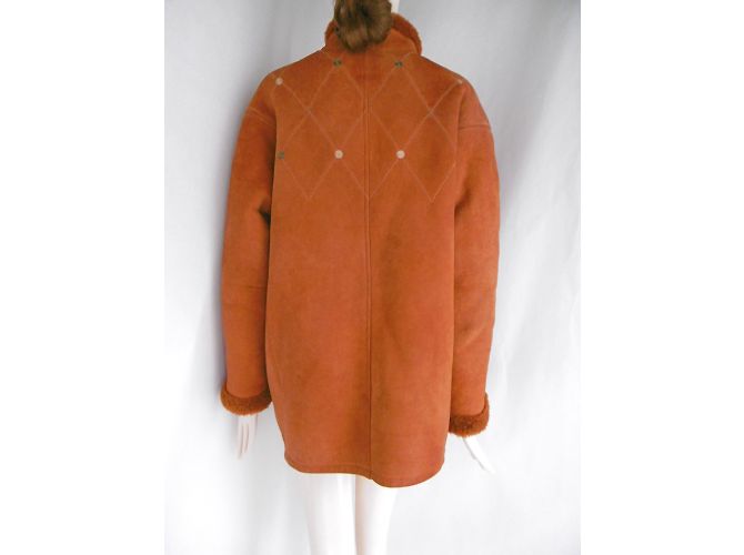 Céline Cappotto in pelle e shearling - vista 9