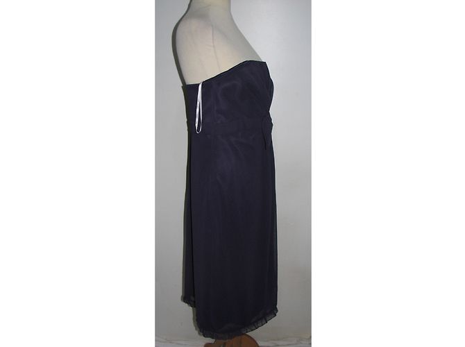 Vera Wang Trägerloses Kleid Mädchen Linie Lila - Ansicht 4