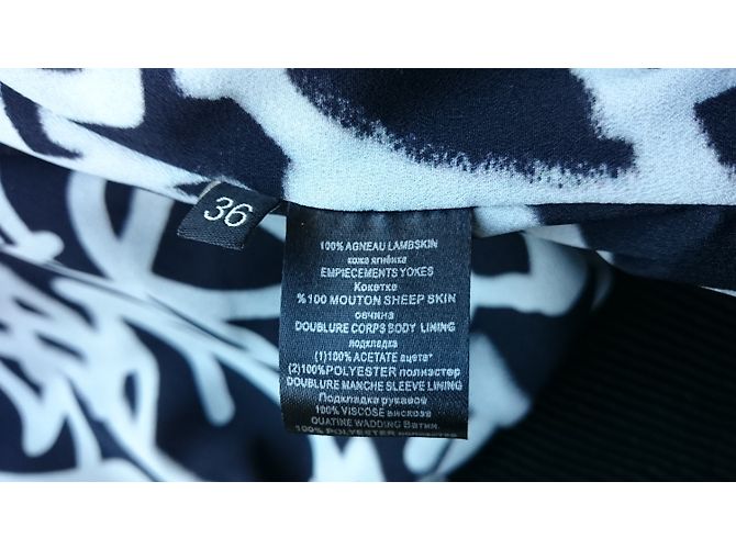 Barbara Bui Leder Lammfelljacke Schwarz - Ansicht 6